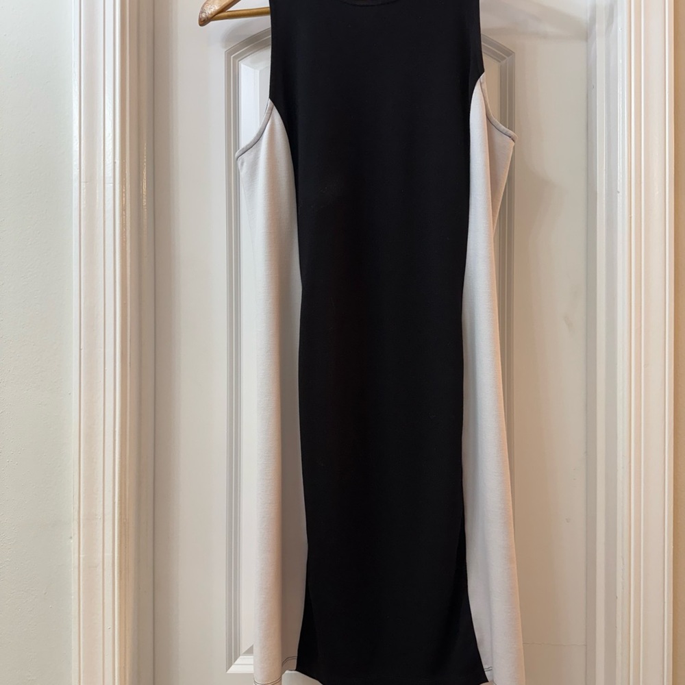 Ralph Lauren Black and White Sheath Midi Dress